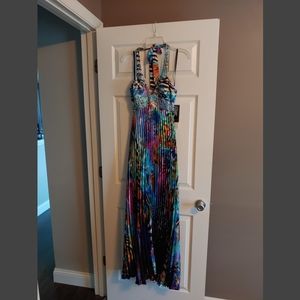 Colorful halter dress NWT
